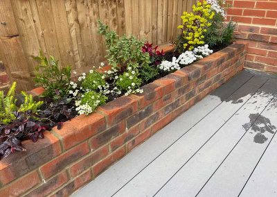 Planted raised border